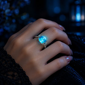 Glow in the dark ring design for girls with trendy look, lightweight feel, and party ready style