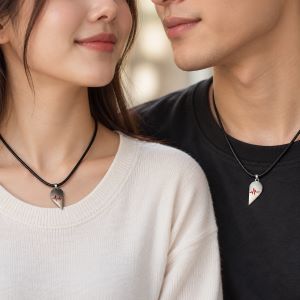 Adjustable Heartbeat Magnetic Heart Bracelet Pair for Couples