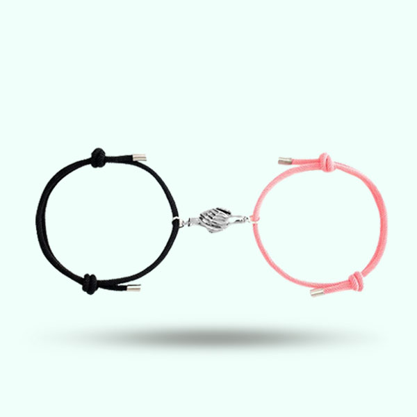  Adjustable Magnetic Hand-in-Hand Paired Bracelet Gift For Friends