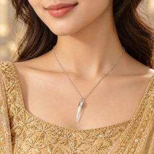 Luminous Green Chili Pendant Necklace for Women Fashion Look