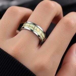 Luminous Stainless Steel Ring Size 7 – Bright Glow Fashion Jewelry
