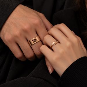 Planet Saturn Promise Couple Rings – Elegant Adjustable Matching Rings for Love & Commitment