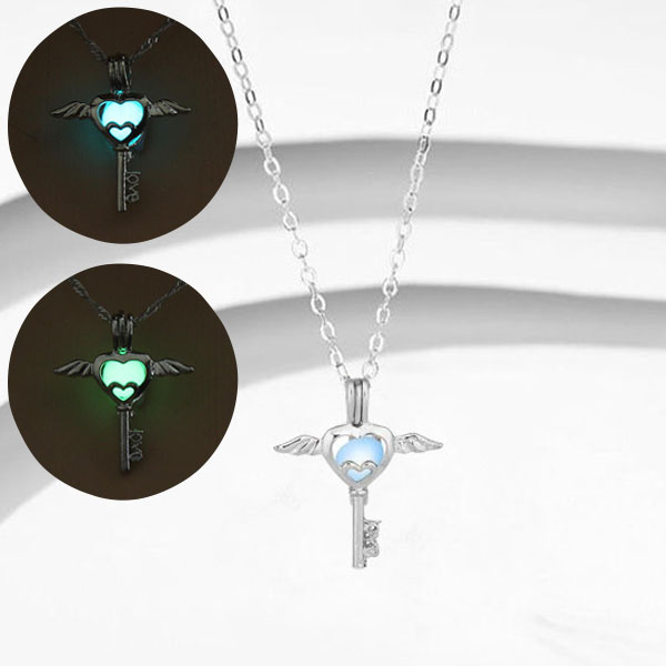  Beautiful Luminous Heart Flying Shape Pendant Fashion Jewelry For women.
