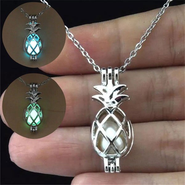 Cute Pineapple Glow In The Dark Necklace For Girls and women Fashion Girls Jewelry
