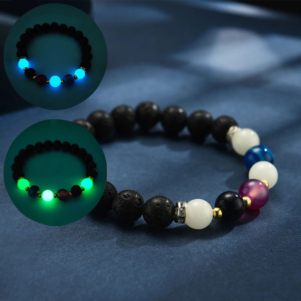 Green and Blue Luminous Beads Bracelet for Girls & Boys- Glow In Dark Accessories