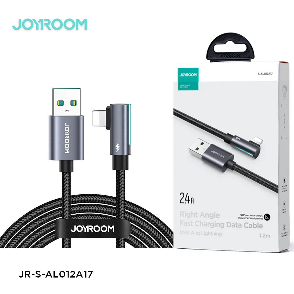 Joyroom S-AL012A17 USB-A To Lightning Right Angle 1.2M Fast Charging Data Cable 